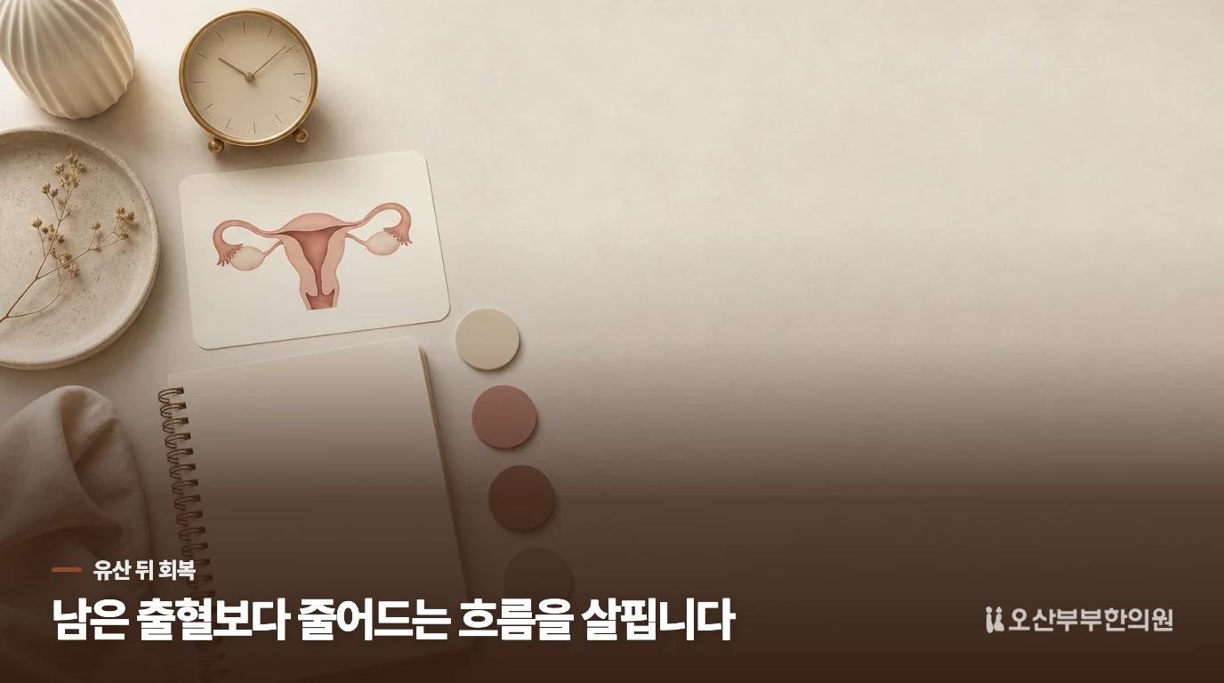 출혈이 남은 날의 회복 순서