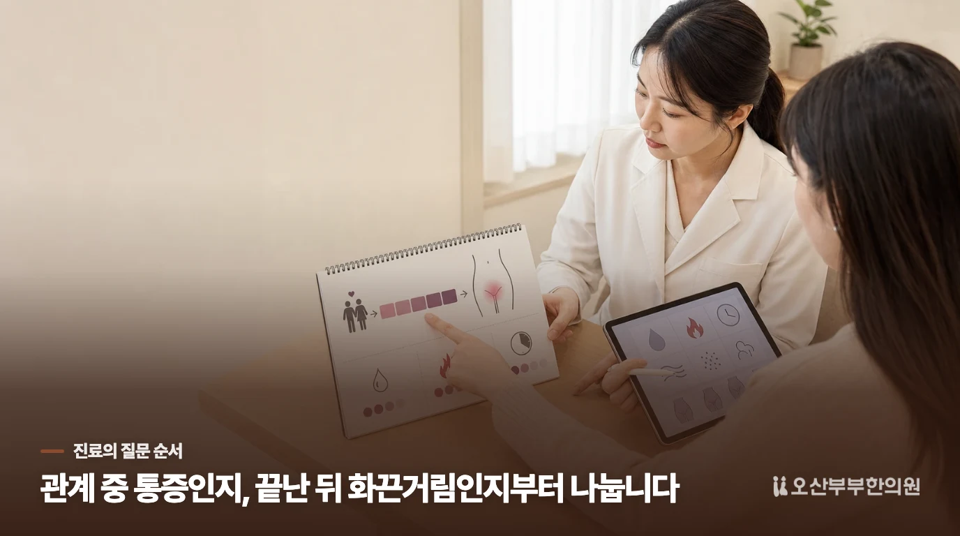 진료실에서는 관계 중인지 끝난 뒤인지부터 묻습니다