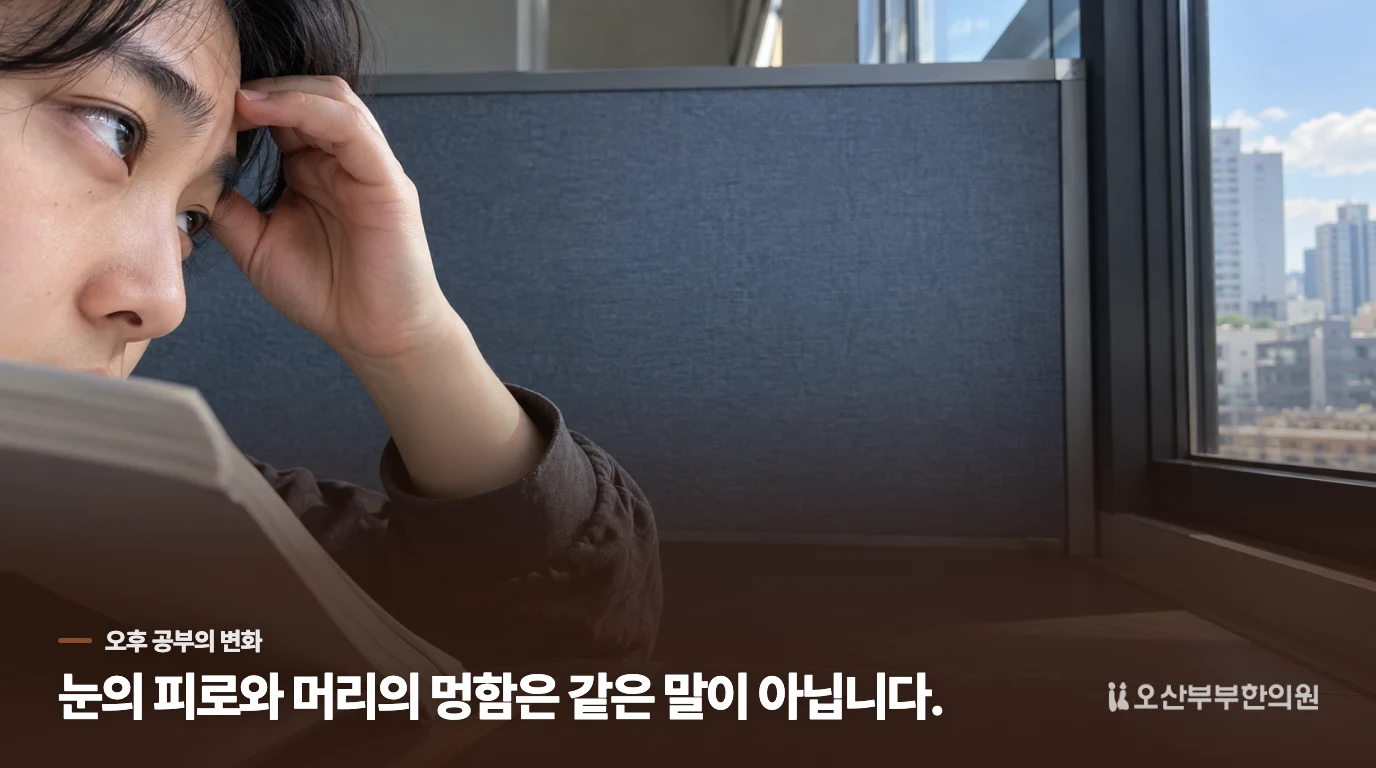 눈이 침침한 뒤 머리까지 멍해지는 오후